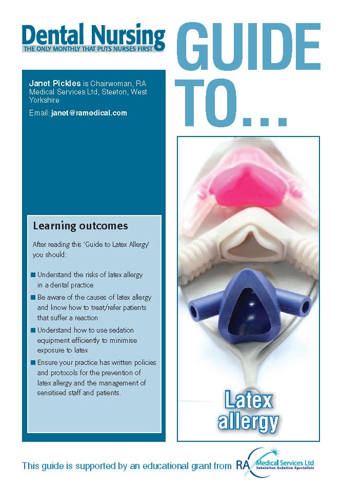 Latex Allergy - Dental Nursing guide cover