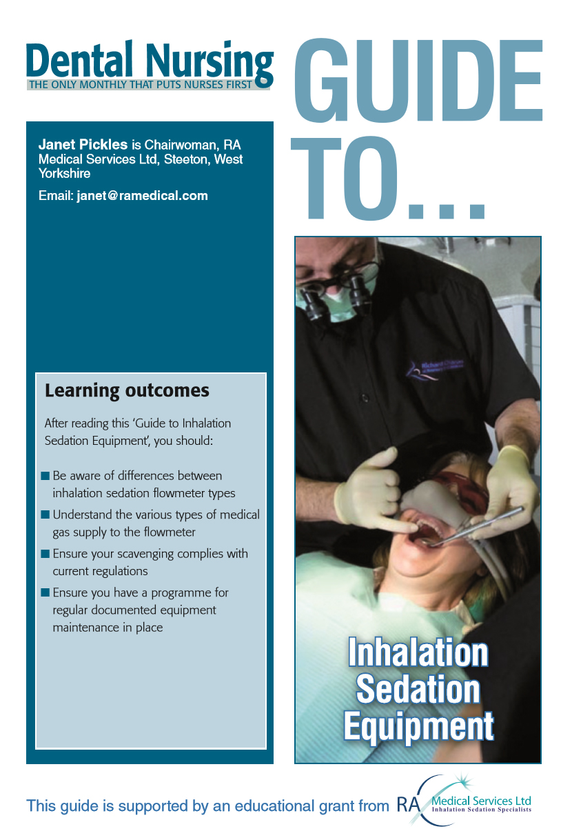 Guide to Inhalation Sedation Equipment - Dental Nursing guide cover