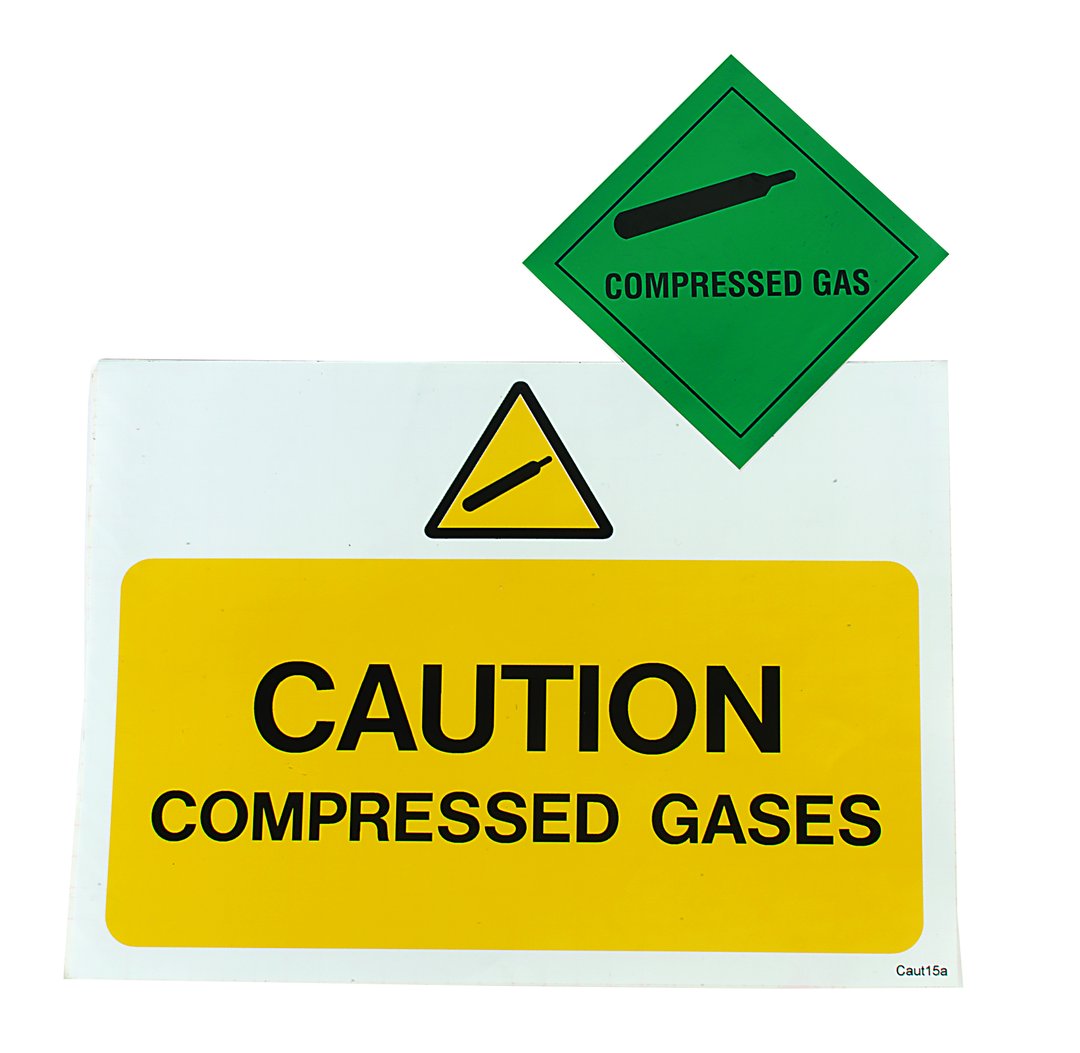 Rigid Plastic Compressed Gas Sign